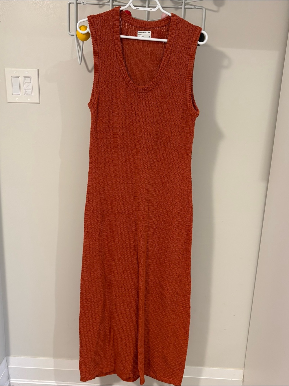 Frank & Oak Knit Maxi Tank Dress - Rust Orange
